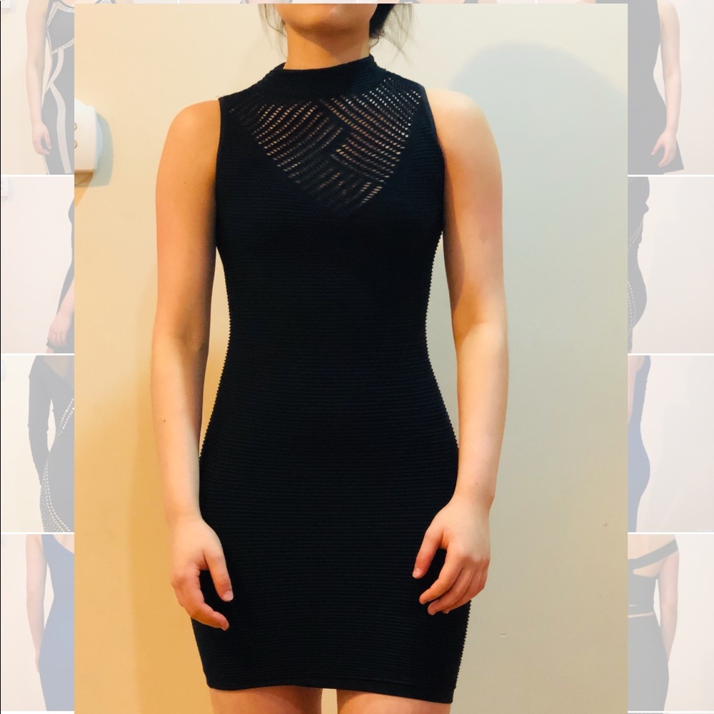 Bebe- Black - Stretchy- mini dress -
